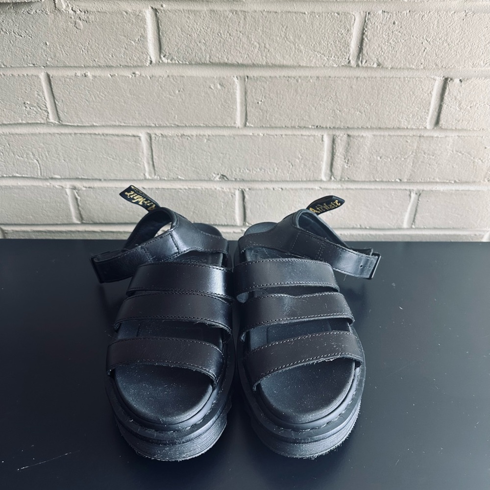 Dr. Martens Black Leather Sandals